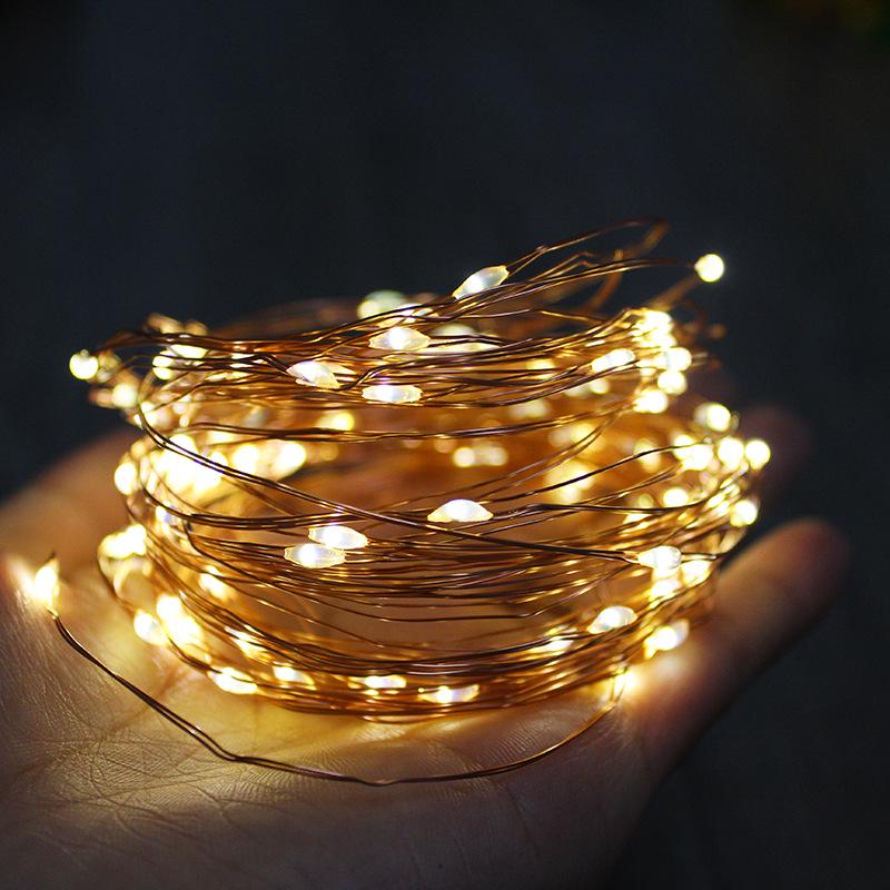 Solar-Powered LED Copper String Lights: Waterproof Outdoor Decor with Remote Control & 8 Functions