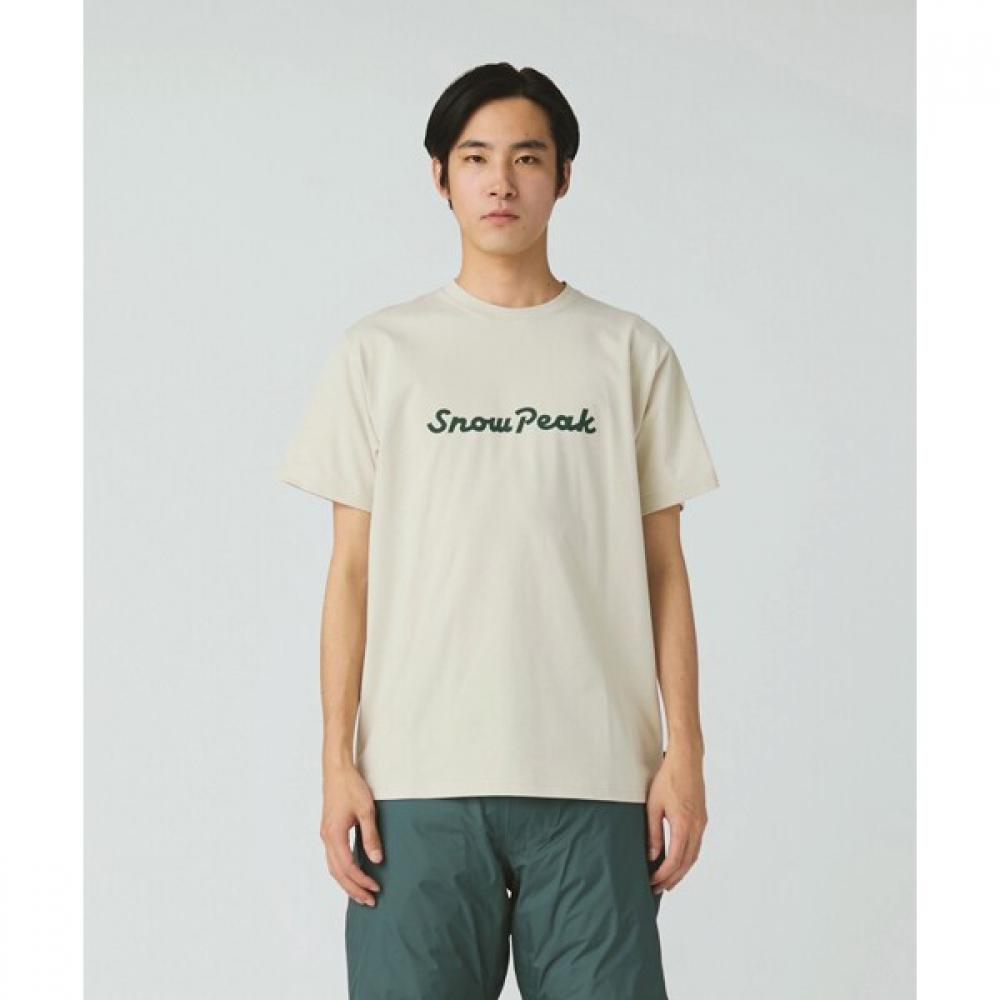 Snow Peak New STandard Logo T ShirT Men S cuT Sewn Off whiTe Xl Size nSd TS 25au003