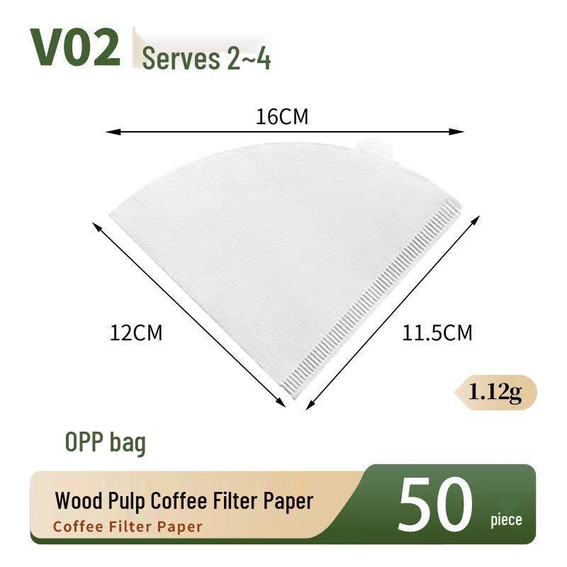 Белая бумажная фильтр-воронка для ручного заваривания кофе