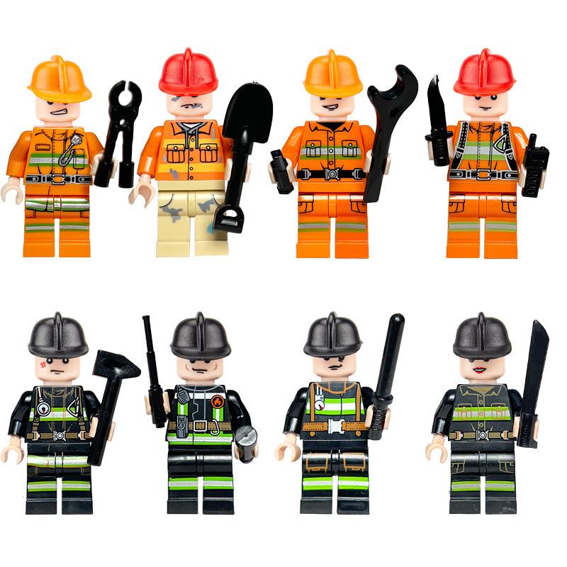 

Поліцейський В язень Інженер Пожежник Лялька Поліцейський Собака Аксесуари Будівельний Блок