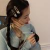 Silver Cold Wind Hairpin Feeling Bangs Clip Back of Head Hair Accessories Simple Temperament Side Clip Top Clip
