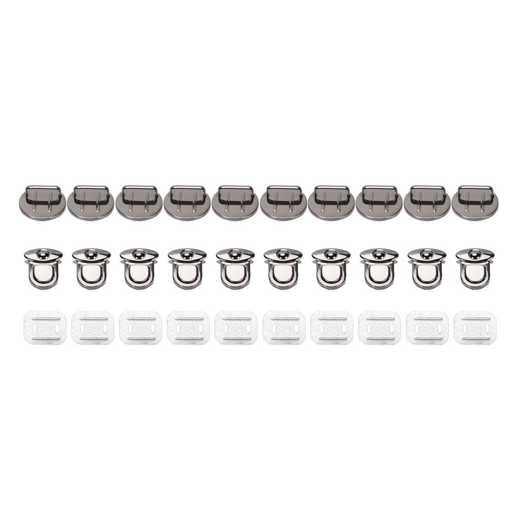 10 Sets Tuck Lock Clasp Catch Silver Black 25mm Wide Duck Tongue Lock with 30x39mm Base Plate for