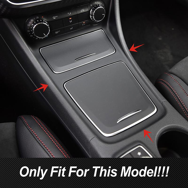 Edelstahl Mittelkonsole Schalthebel Panel Dekorationsabdeckung Zierleiste Für Mercedes Benz CLA GLA A-Klasse C117 X156 W176 2013-2018