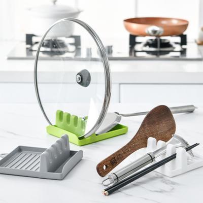 Utensil Rest for Stove Top, Spatula/Ladle/Spoon Rest with Drip Pad & Pot Lid Holder Stand Cooking Utensil Holder, Multifunction Kitchen Spatula Rack