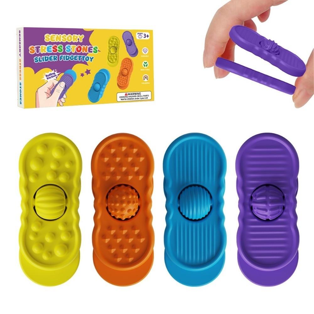 Silicone Sensory Fidget Toys Sliding Fidgeting Toys Sensory Stone Toy Suitable for Children Teens