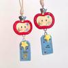 Lucky Ping An Apple Resin Pendant: Cute Backpack Charm, Phone Chain, or Keychain—Perfect Small Gift