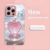 Exquisite Pink crystal apple phone case for iphone 17 pro max cover Built-in glass for iPhone 17 16 15 14 13 12 pm Pro Plus