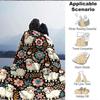 1pc Sheep Flowers Lightweight Flannel Blanket, Comfortable and Warm Blanket, for Office and Camping Sofa Bed184