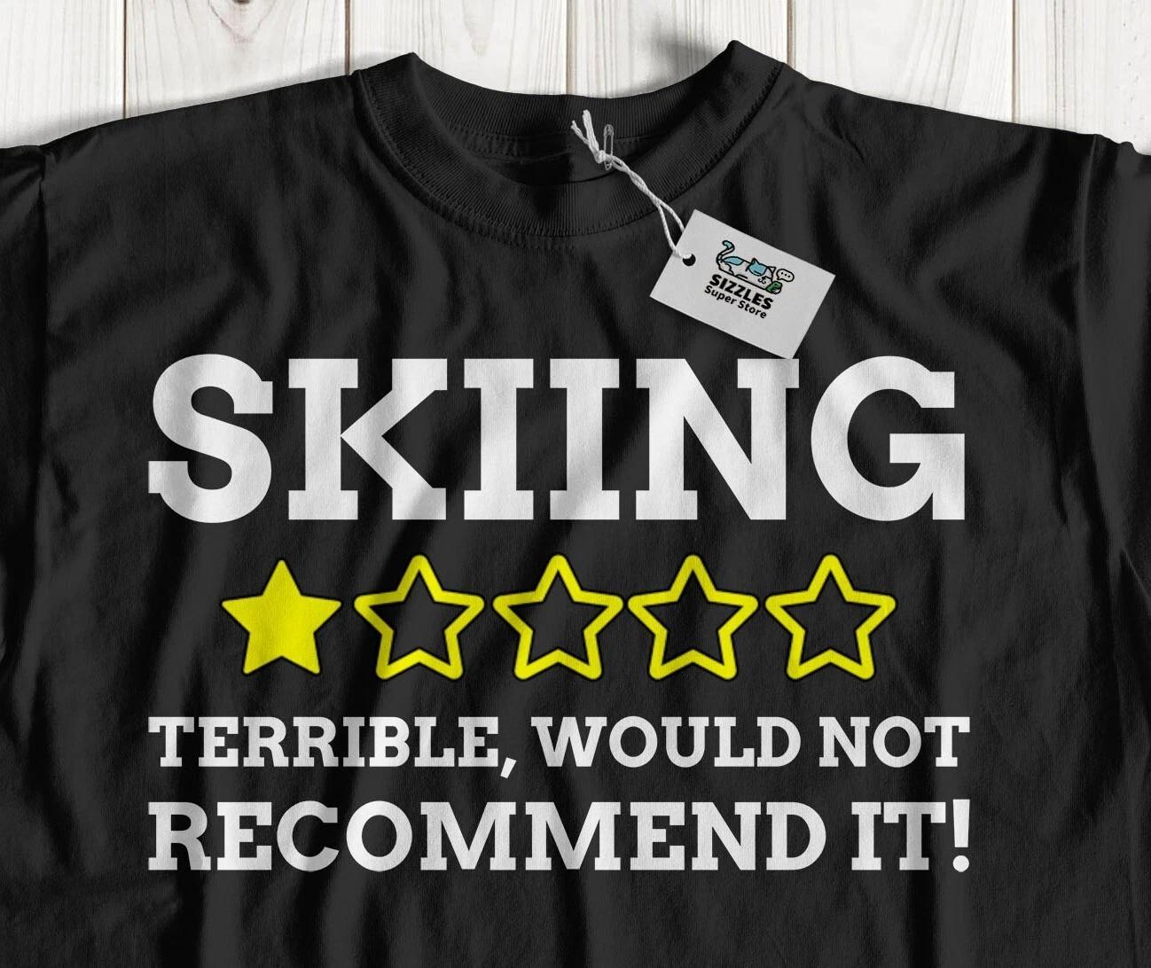 Unisex Funny Skiing T-Shirt Snow Mountains And Ski Slopes Injury Gifts L