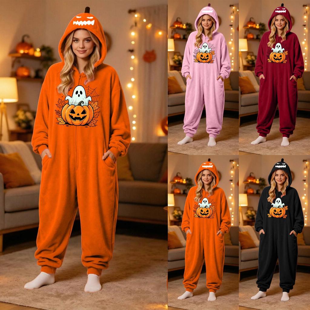 Couples Halloween Flannel Pajamas for Men and Women