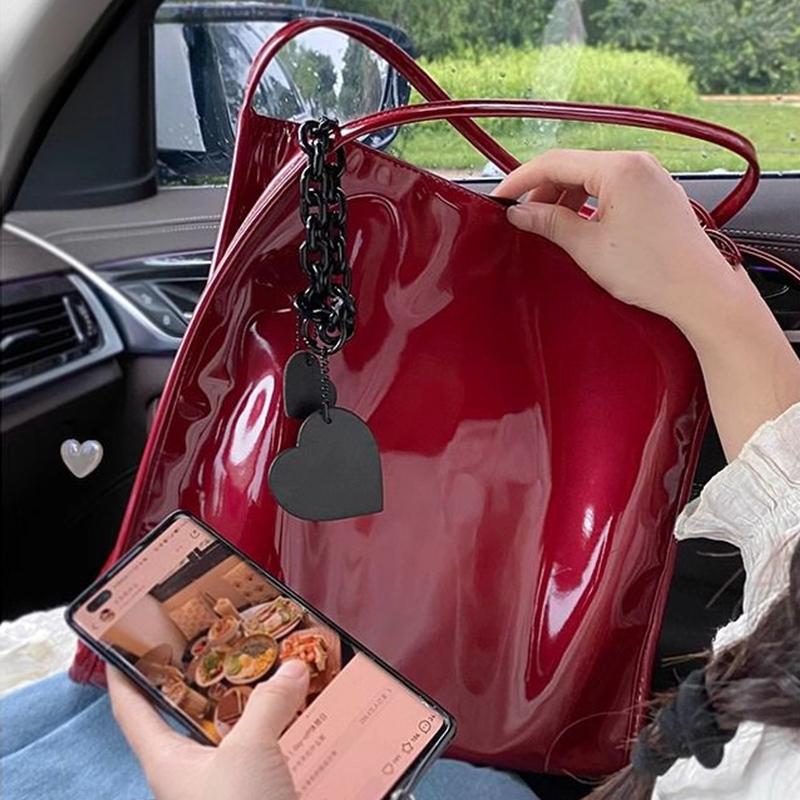 Luksusowa designerska damska torba typu tote, modna, lakierowana skóra, błyszcząca, torby na ramię pod pachami, duża pojemność, torby dojazdowe