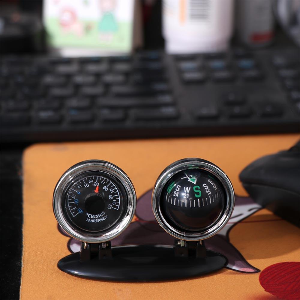Auto Ornament Vehicle Compass Dashboard Guide Ball Car Thermometer Car Compass  Car Decoration
