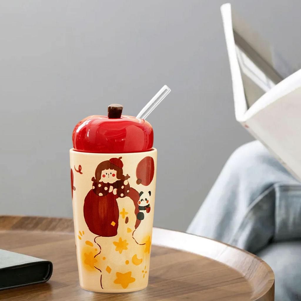Pottery Cup Christmas Mug Xmas Gift Casual Decor 400ml Lightweight Coffee Drinking for