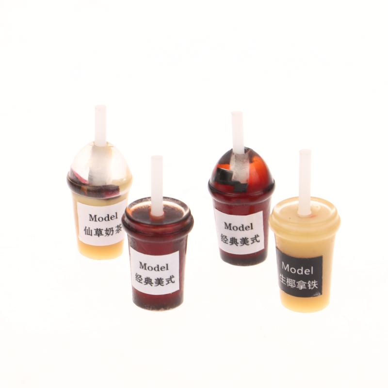 1Pcs 1/12 Dollhouse Simulation Coffee Latte Drink Ornament Toy Dollhouse Miniature Kitchen Food Accessories Decoration Toy