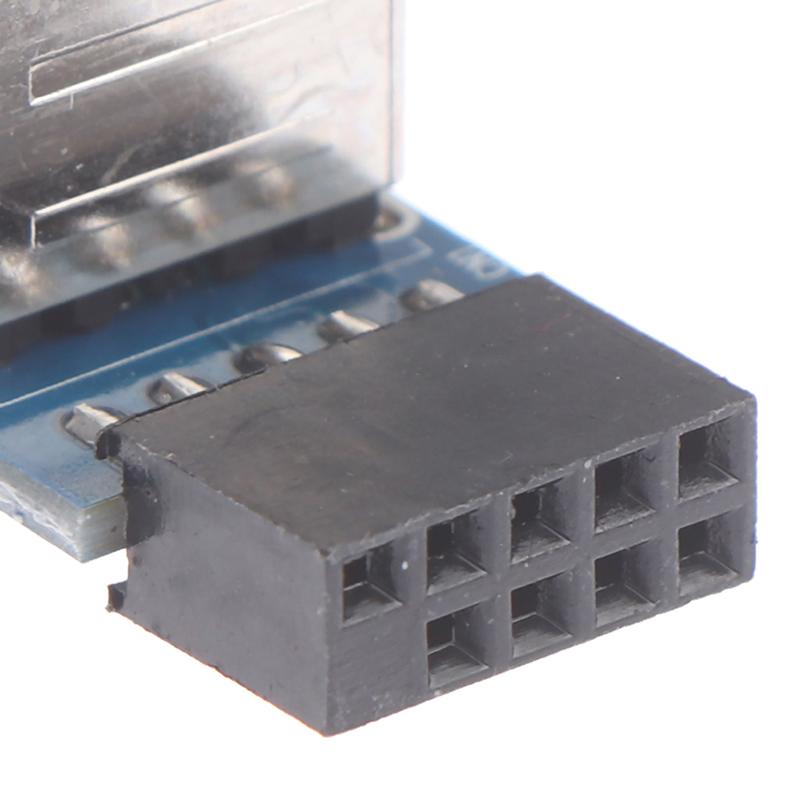 9-Pin Motherboard To 2 Ports Usb 2.0 A Female Internal Header Adapter