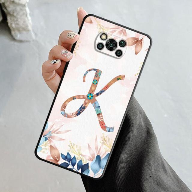 Blumenmuster Blatt Buchstaben Kunst für Xiaomi Poco X3 Nfc X4pro X5 M3 für Mi 12 13 11 10 10t 8 Note10 Lite 11ultra 11t Pro F1 Abdeckung