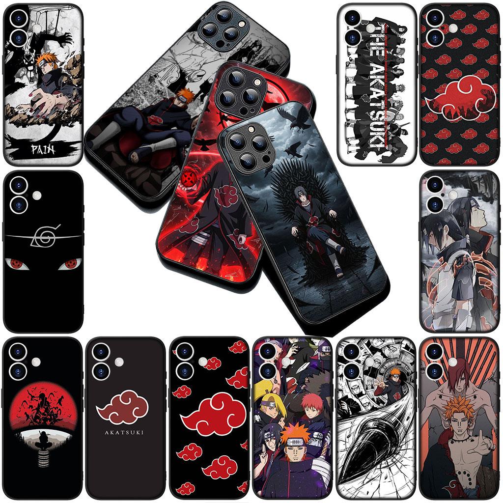 Phone Cover for Apple iPhone 16 14 15 Plus 11 Pro Max 16E ProMax + 16Plus 15+ 14+ Soft Case Pain Itachi Uchiha Narutos Akatsuki