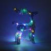 Lighted Reindeer Figurine 3D Metal Standing Deer Statue with LED Light for Outdoor Christmas Lawn Yard Decor