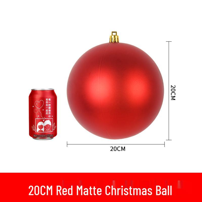 Red Shiny & Matte Glitter Christmas Ball Ornaments - Plastic Hanging Decorations (6-30cm) for Festival Scenes