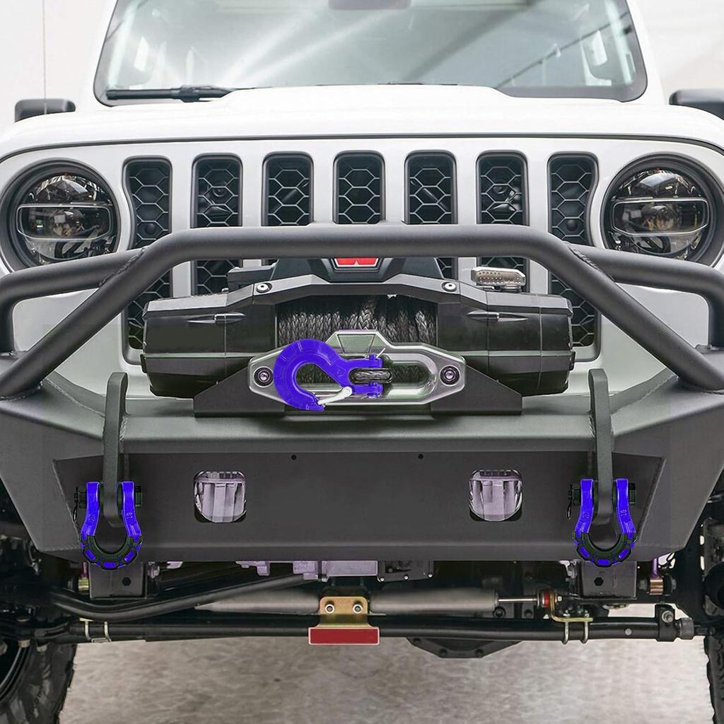 Car Shackle Tow Trailer Hitch Hook with Towing for with Protective Hook, 8-Ton D-Ring, 8-Ton Capacity, Carts, Trucks, Off-Road Camping, Cover,