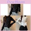 Oversize T Shirt With Half High Neck And Embroidered Floral Design For Spring Casual Wear