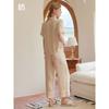 24 New Small Lapel Women Rayon Satin Floral Print Pajamas Set Short sleeve Trousers Can Be Worn outside Homewear