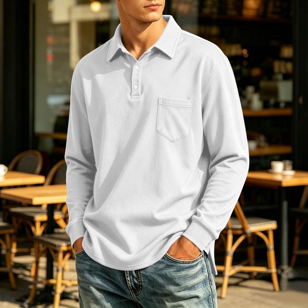 Men's Casual Long Sleeve Button Up Shirt Lightweight Breathable