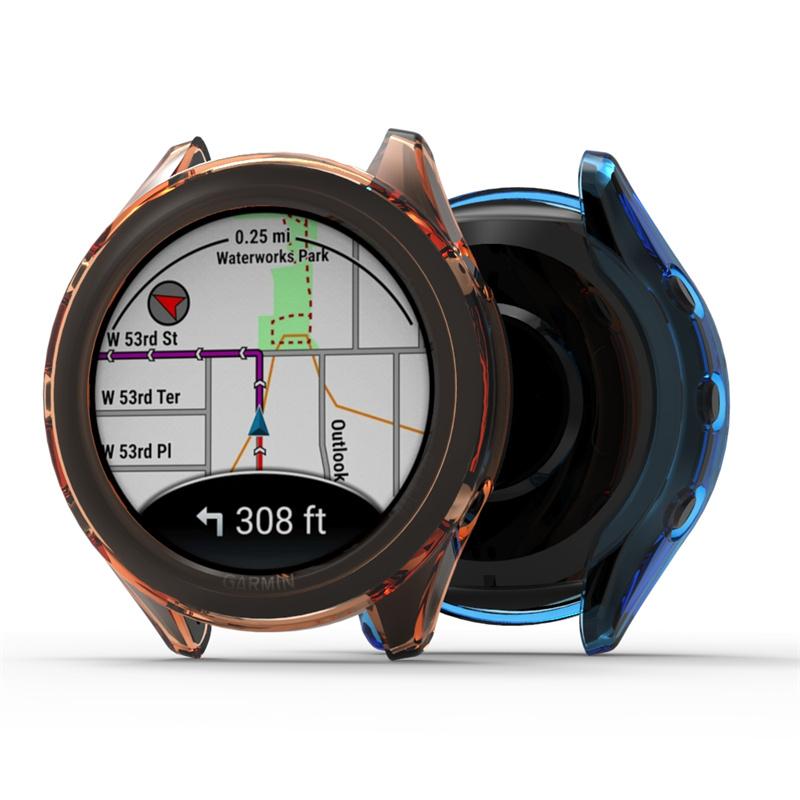 Für Garmin Forerunner 970 Smartwatch Hülle Schutz Bumper TPU Weiche Halbabdeckung Bildschirmschutzfolie