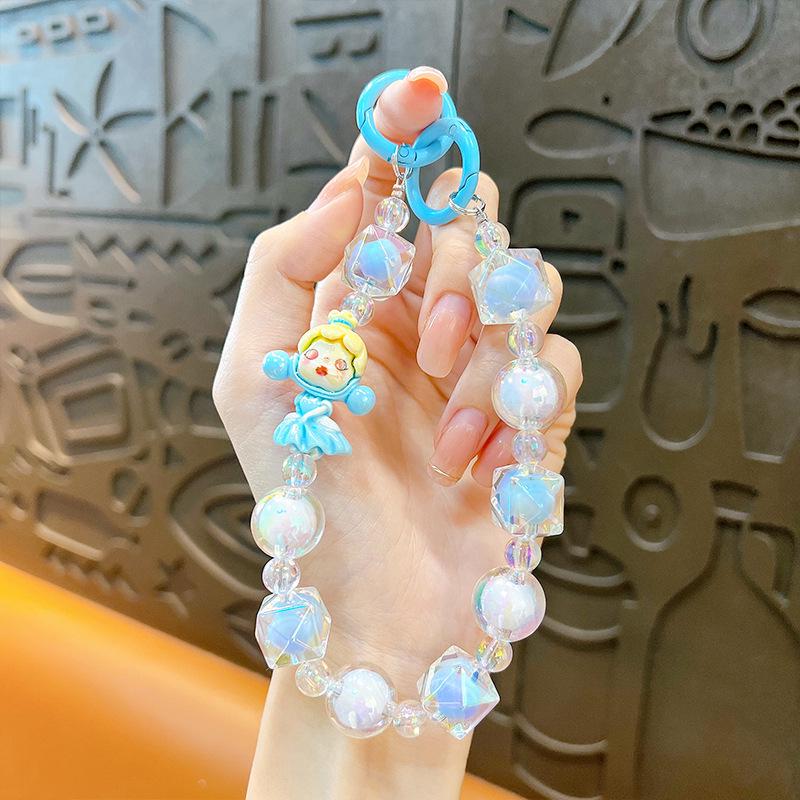 "Adorable Beaded Keychain for Girls - Perfect for Phones, Backpacks, and Car Keys - Charming Gift Idea"