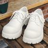 Spring  Autumn Men Handsome Derby Shoes Commuting Thick Sole Height Increasing Anti Slip Retro Breathable Motorcycle Shoes