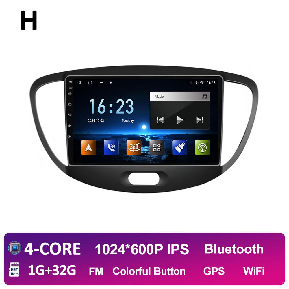 

For Hyundai i10 2007 2008 2009 2010 - 2013 Android 14 Wireless Carplay GPS Navigation QLED IPS Screen Bluetooth WIFI Accessories