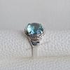 Blue Topaz Ring: 925 Sterling Silver Boho Ring, December Birthstone