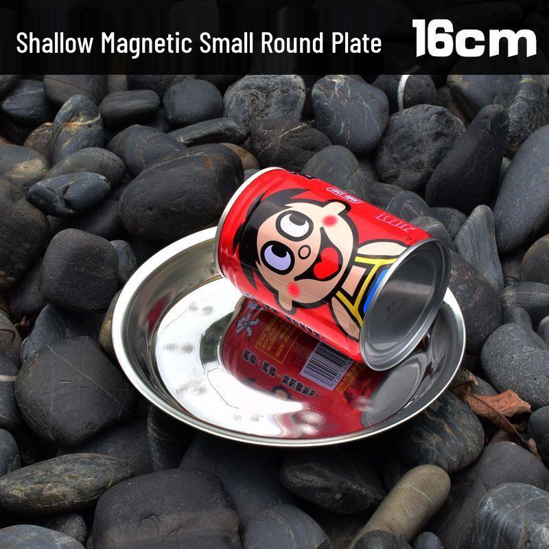 Stainless Steel Round Dinner Plate Tray - Versatile for Tableware, BBQ, Deep & Flat Dishes