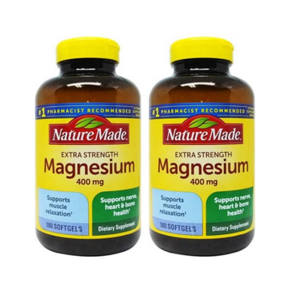 Naturemade Magnesium 400mg 180 Tabletten x 2 Flaschen 2 Stück