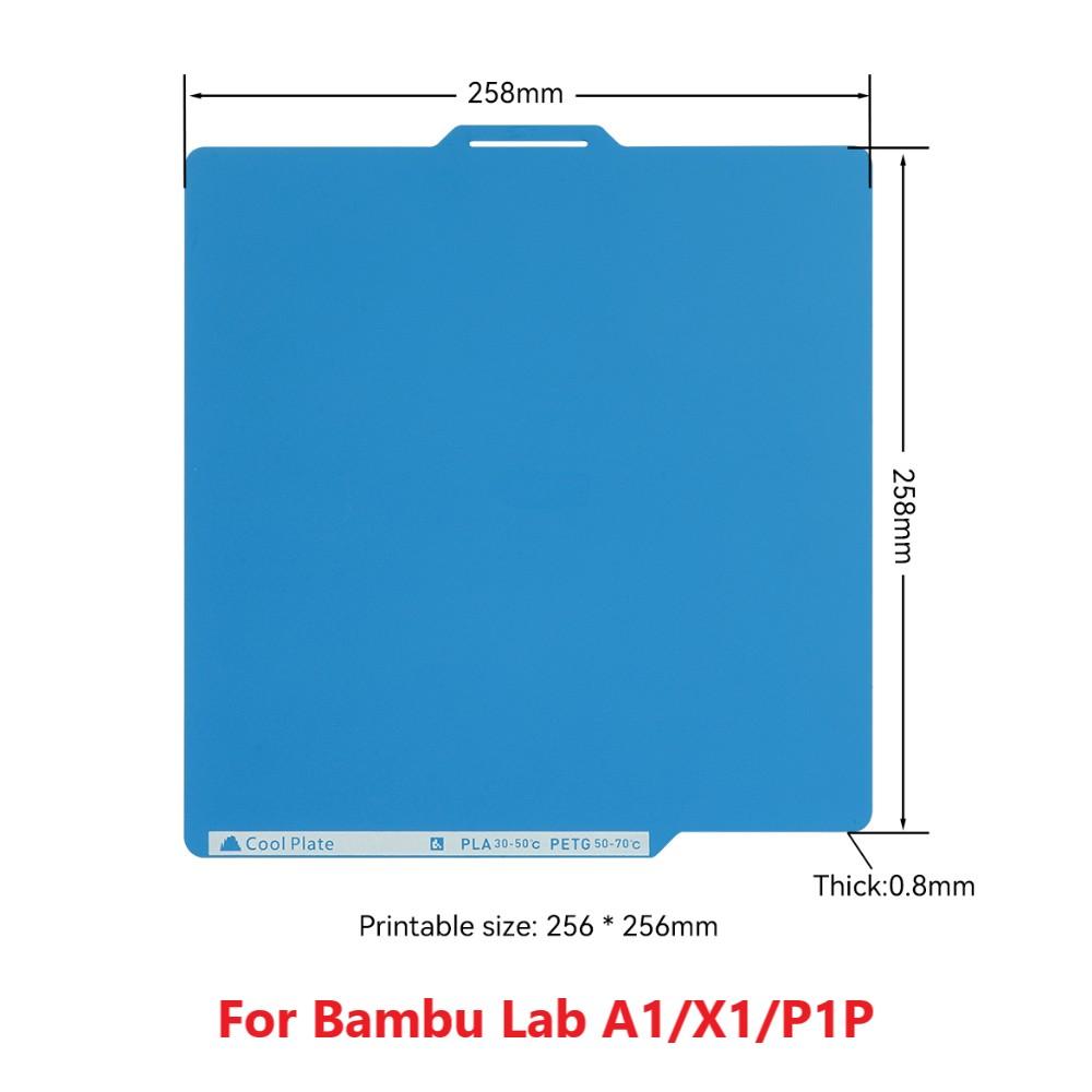 Cool Plate For Bambu lab A1/X1/P1P Build Plate For Anycubic Kobra S1/3 Double-Sided Plate Spring Heated Bed For Flashforge AD5X 1Pc