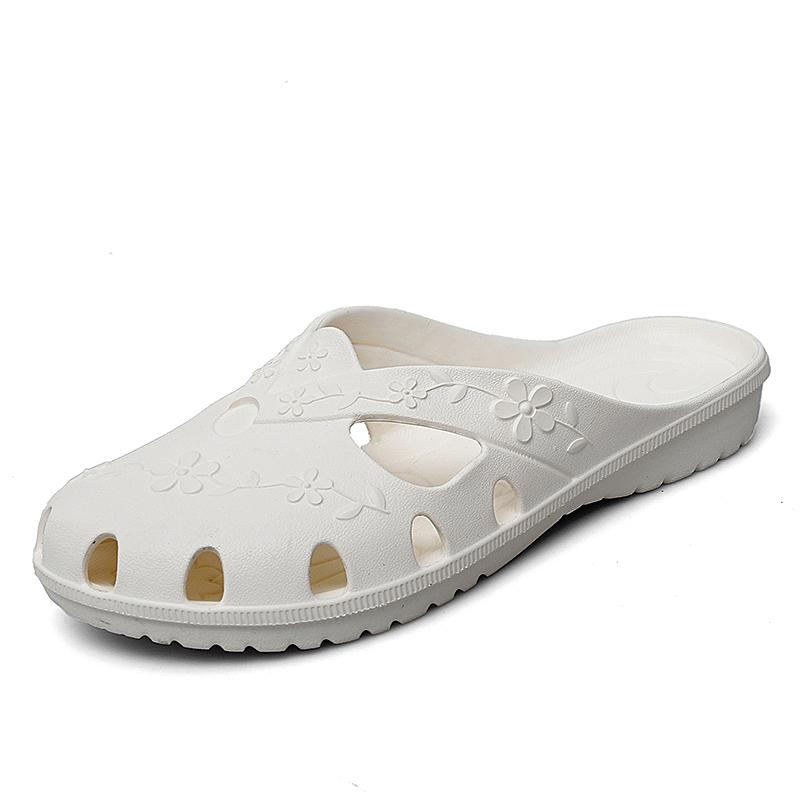 Women Slippers Summer Breathable Platform Beach Sandals Flip Flops Outdoor Non-slip Women Jelly Slippers Lazy Flat Shoes