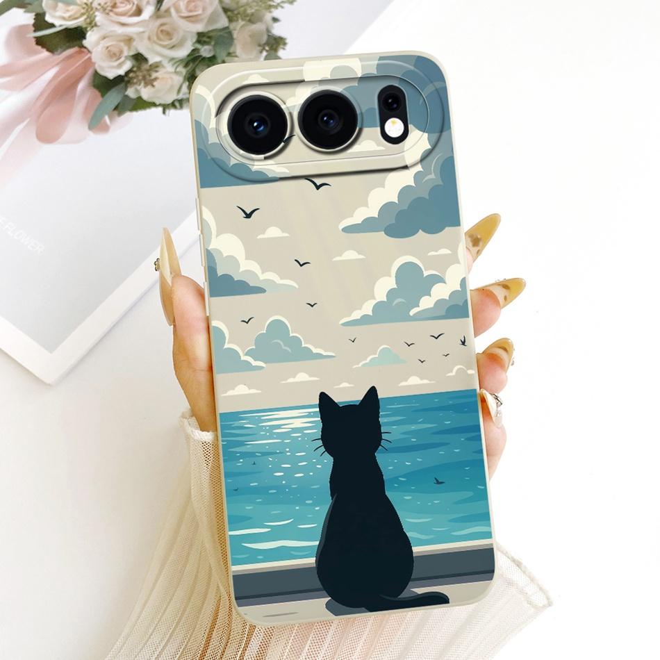 

For Honor 500 5G 2026 Cute Cat Flower Cartoon Phone Case For Honor 500 MEY-AN00 Shockproof Soft Silicone Covers Bumpers Honor 500 5G