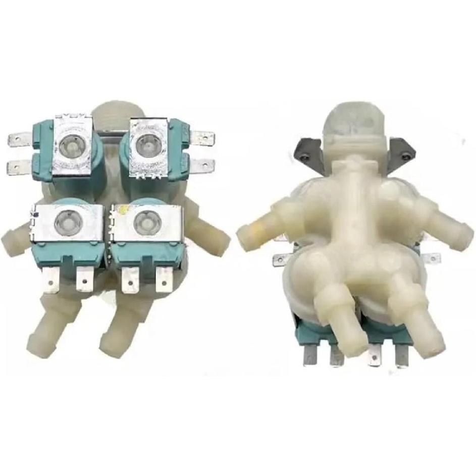 Electric Water Inlet Solenoid Valve,Compatible with Samsung DC62-00214Q DC62-00214N DC62-00214M 50/60HZ Washing Machine Parts(DC62-00214Q)