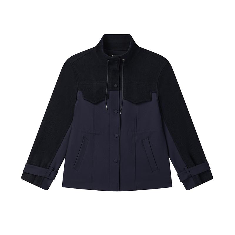 

Fila Повседневная куртка с воротником-стойкой, цветная блочная, женская куртка, синяя F11W514705FNV S