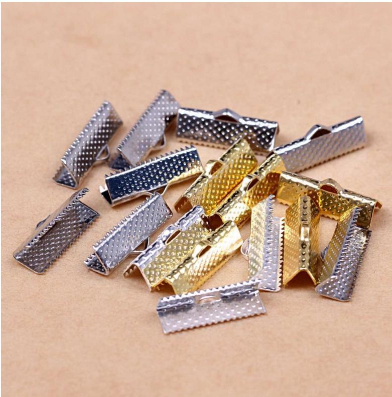 Iron Ribbon Ends Bracelet Clamp End Findings Cord Ends Jewelry Making Findings