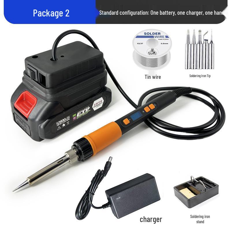 2026 Rechargeable 21V Lithium Electric Soldering Iron, 90W Wireless and Portable.