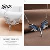 Fine Workmanship Necklace Women Rhinestones Angle Wing Shape Pendant Choker