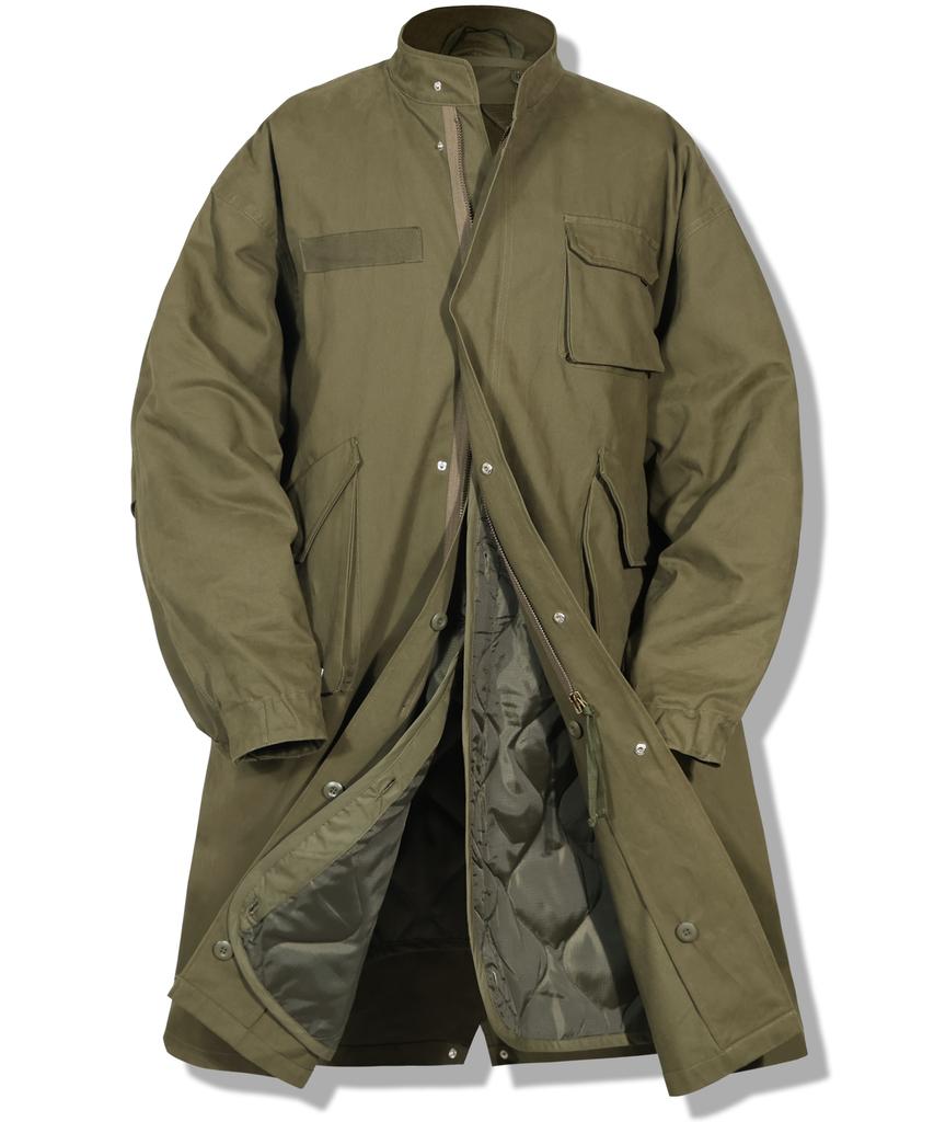 Gubin Long Fishtail Jacket - Khaki
