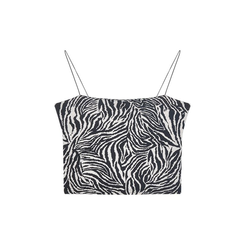 

Fashion Camisole Women s Summer Sexy Tight Sexy Short Zebra Stripes Outwear Inner Bottoming Shirt Tops