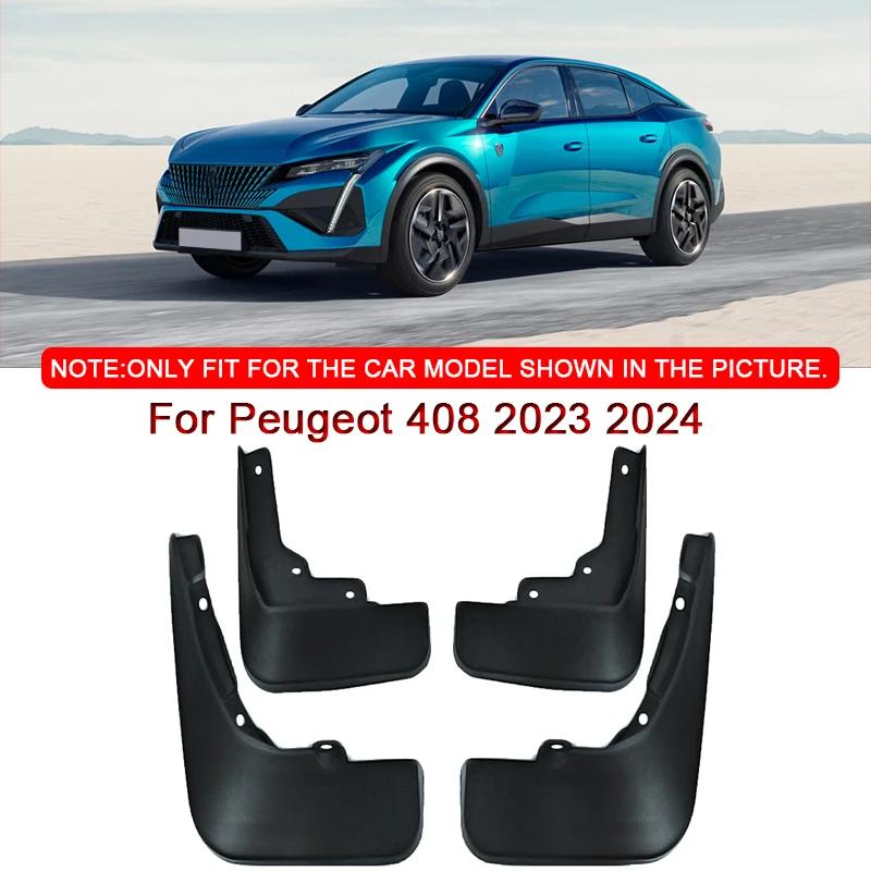 

Авто Стайлинг Подходит Для Peugeot 408 2024 ABS Автомобильные Брызговики Защита от Грязи Брызговики Передние Задние Крылья Авто Аксессуары чёрный
