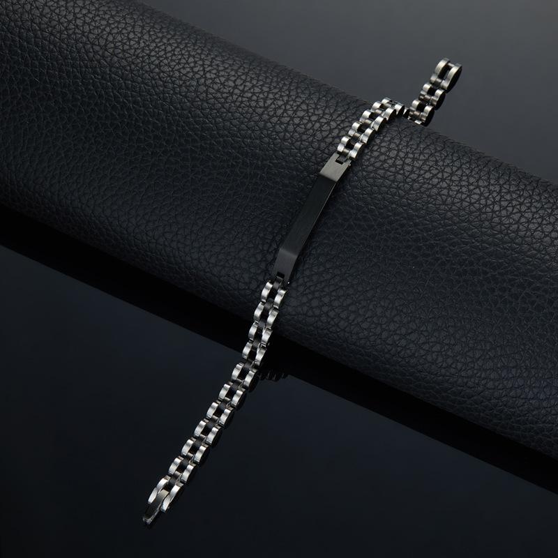 European and American fashion chain, trapezoidal curved strap bracelet, adjustable for women, titanium steel bracelet, bracelet does not fade