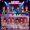 6pcs/Set Kpop Demon Hunters Action Figure Toy Derpys Tiger Rumi Mira Zoey Sussy Figurine Doll For Fans Gift Birthday Gifts