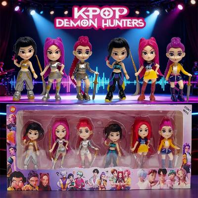 6 Stück/Set Kpop Dämonenjäger Actionfigur Spielzeug Derpys Tiger Rumi Mira Zoey Sussy Figurpuppe Für Fans Geschenk Geburtstagsgeschenke