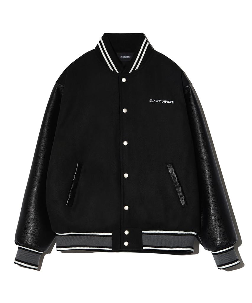 Peace Maker Teeth Varsity Wool Jacket (Black)