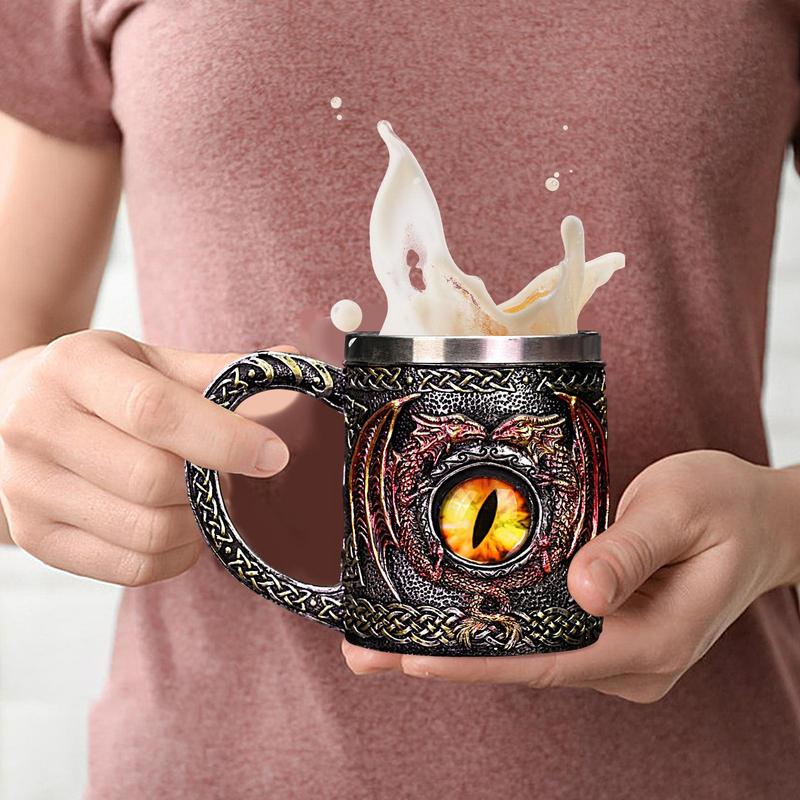 Dragon Coffee Mug Norse & Celtic Men Mugs Dragon's Eye Norse & Celtic Men Mugs MedievalBeer Tankard For Men Dragon Lovers